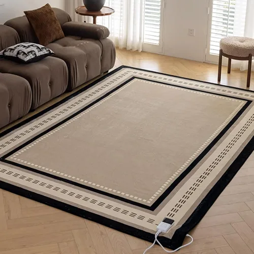 Graphene Electric Heating Carpet - 60-Level Adjustable Heated Floor Mat, Washable Area Rug with Timer, Large 120x200cm (47.2x78.7''), Ideal for Home