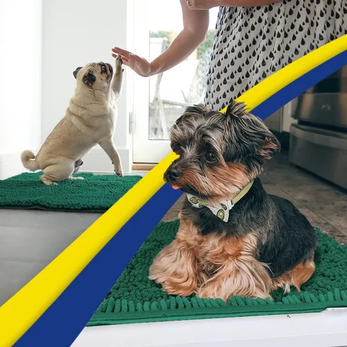 Vista 31 de Muddy Mat Tapete súper absorbente para interiores, de microfibra de secado rápido, antideslizante, para puerta principal, lavable a máquina