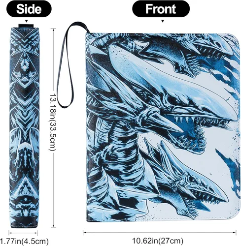 Vista 7 de Carpeta de tarjetas para tarjetas YuGiOh – Libro con 9 bolsillos con fundas compatible con tarjetas Yugioh, capacidad para 720 tarjetas