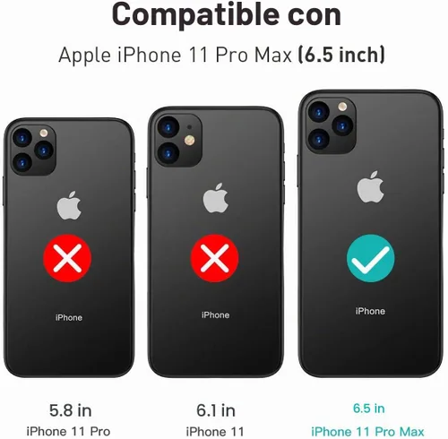 Vista 2 de AICase, compatible con iPhone 12/12 Pro/12 Pro Max/11 Pro/11 Pro Max iPhone 11 Pro Max (negro)