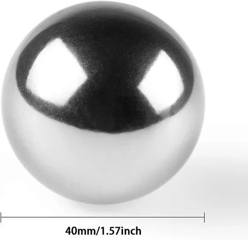 Vista 3 de MDLUU Stainless Steel Baoding Balls, 1.57 Inches Non - Chime Hand Massage Balls with Case, for Hand Exercise, 1 Pair