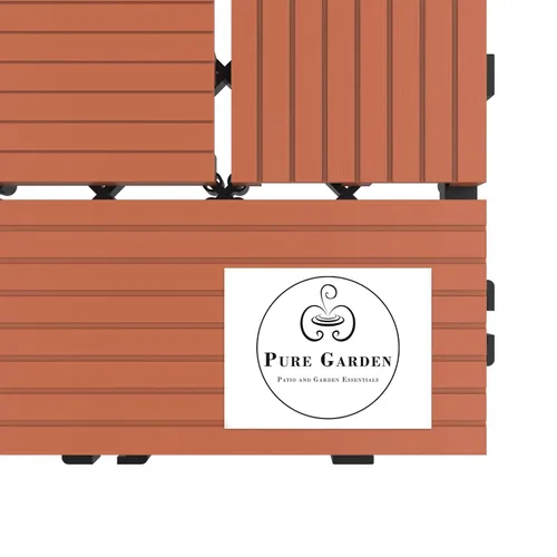 Vista 8 de Pure Garden 50-LG1189 - Azulejos de patio y cubierta, diseño de tablilla entrelazada, para exteriores, pavimentado de pisos, resistente a