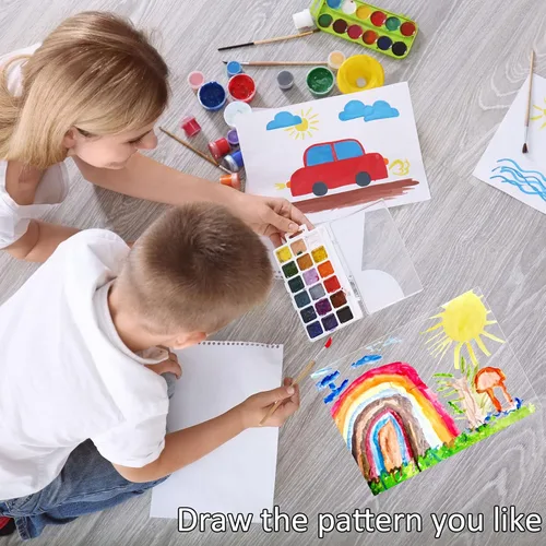 Vista 7 de Queekay 40 piezas de láminas acrílicas transparentes de 4 x 6 pulgadas, paneles acrílicos en blanco de plástico de 0.04 pulgadas de grosor con papel