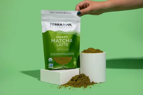 Vista 3 de Terrasoul Superfoods Latte Matcha Orgánico – Grado Premium, Vegano y Sin Lácteos – 8.47oz