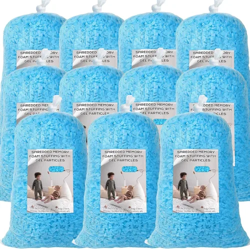 Vista 21 de Relleno de Puf, Relleno de Espuma Viscoelástica Triturada de 30 Libras, Relleno de Silla de Puf, Inserto de Recarga para Puf, Relleno para Saco