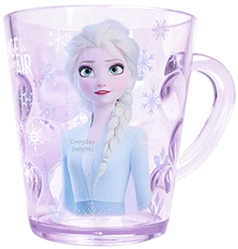 Everyday Delights, Disney Frozen Queen Elsa - Vaso de plástico ABS duradero, 8.5 fl oz