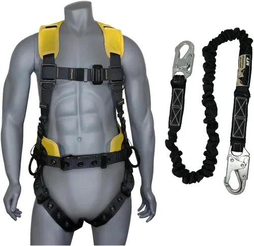 Vista 14 de Kit de arnés de protección contra caídas cómodo AFP Demon – Arnés de seguridad de cuerpo completo OSHA/ANSI PPE para trabajo de construcción