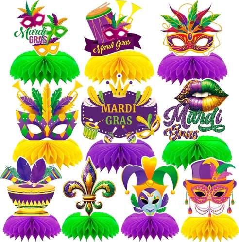 Vista 25 de Centro de mesa del 4 de julio, 10 piezas de centro de mesa patriótico, decoración de mesa para el Día de los Caídos, centros de mesa de panal azul