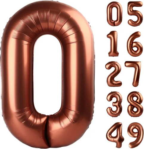 Vista 296 de Globos con números con estampado de vaca, globos de 40 pulgadas del número 0-9 (cero-nueve), globo de vaca para suministros de fiesta de cumpleaños