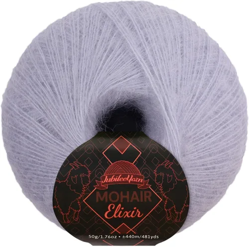 Vista 64 de JubileeYarn Mohair Elixir Yarn - 50g/Skein Baby Wool Blend - Cosmopolitan - 1 Skein