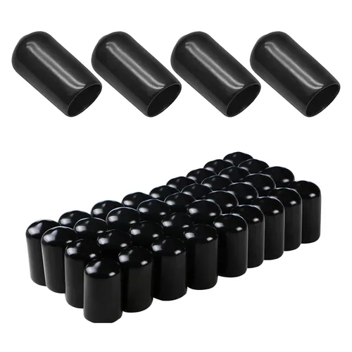 Vista 16 de Aopin Cubierta de tapa de extremo redondo de goma 0.08 pulgadas (0.079 in), protectores de rosca de tornillo de PVC flexible de tubería de tubería