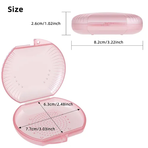 Vista 2 de ARGOMAX Aligner Case, Retainer Case, Braces Box, 1 caja de ortodoncia (rosa).