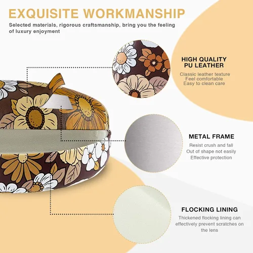 Vista 4 de molshine Estuche rígido para lentes de sol, estuche grande para lentes de sol de gran tamaño para mujeres y hombres