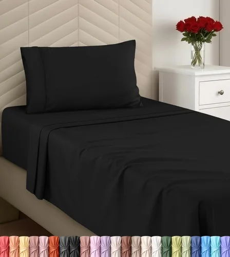 Vista 33 de Utopia Bedding - Juego de sábanas, tamaño individual, microfibra cepillada, suaves, esquinas profundas, incluye 1 encimera, 1 bajera y 1 funda (gris)