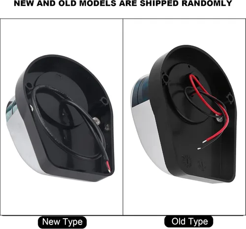 Keenso 12V Bow Marine Yacht Bi-color LED Barco Luz Navegación Lámpara de Navegación, Arco de Barco Luz Rojo Verde Pontones de Acero Inoxidable Luces