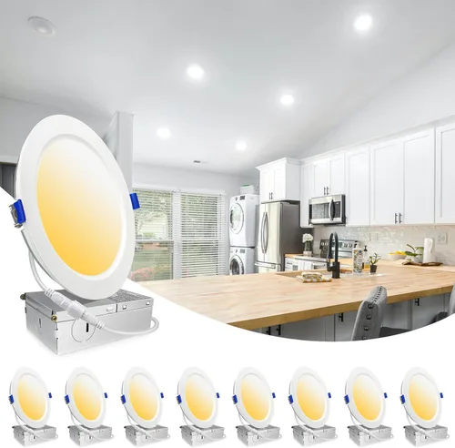 Vista 14 de LTBLIGHT Paquete de 4 luces LED empotrables de 6 pulgadas, 16 W MAX.2000LM Eqv.200W, 2700K/3000K/3500K/4000K/5000K seleccionables, luces empotrables