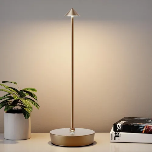 Vista 15 de Paquete de 2 lámparas de mesa inalámbricas recargables, batería LED portátil de 6000 mAh, lámpara de escritorio USB de metal, 3 niveles de luz