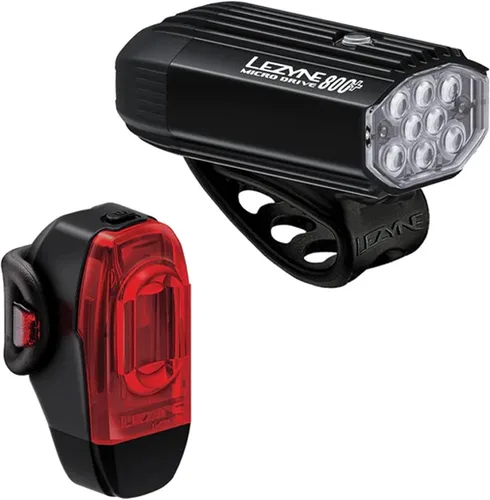 Vista 9 de LEZYNE Micro Drive 800+ LED Bike Light Set 800 Lumen CNC Aluminum Front Light with Rear Light Options IPX7 Waterproof Cycling Illumination with