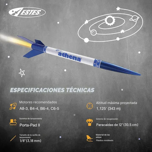 Vista 5 de Estes 2452 Athena cohete volador