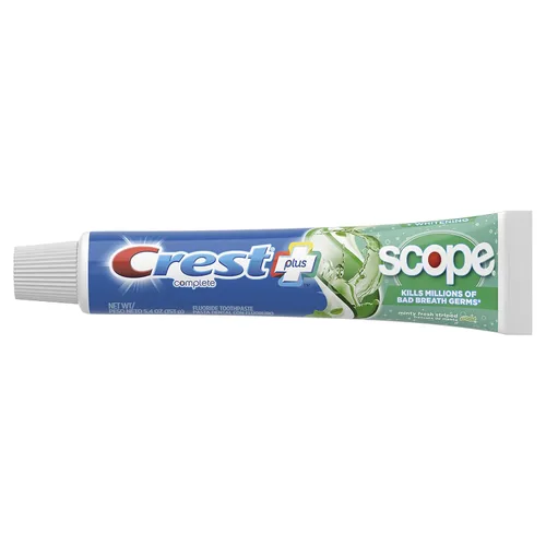 Vista 2 de Crest + Scope Complete Whitening Pasta de dientes Minty Fresh oz, menta, 5.4 onzas