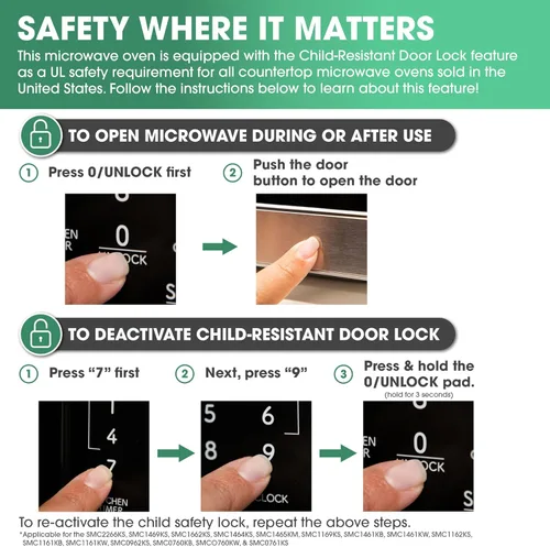 Vista 4 de SHARP Horno microondas compacto de encimera con plato giratorio de carrusel extraíble de 10 pulgadas, 700 vatios, 0.7 pies cúbicos, negro