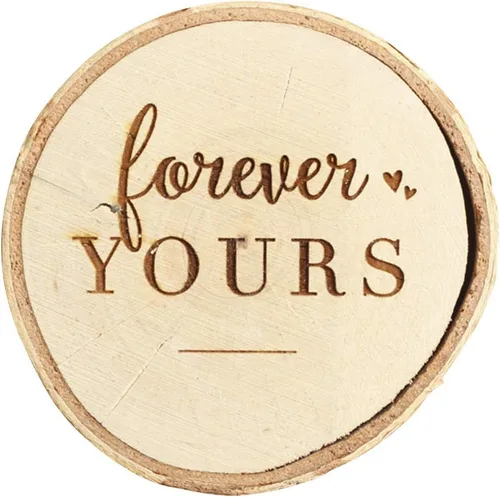 Koyal Wholesale Caja de anillo grabada, caja de anillo de compromiso de madera real de abedul, Forever Yours, caja de propuesta de boda