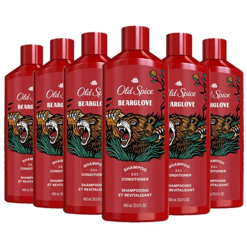 Old Spice Bearglove - Juego de champú y acondicionador 2 en 1 para hombre, para todo tipo de cabello, cabello más saludable, más completo, de