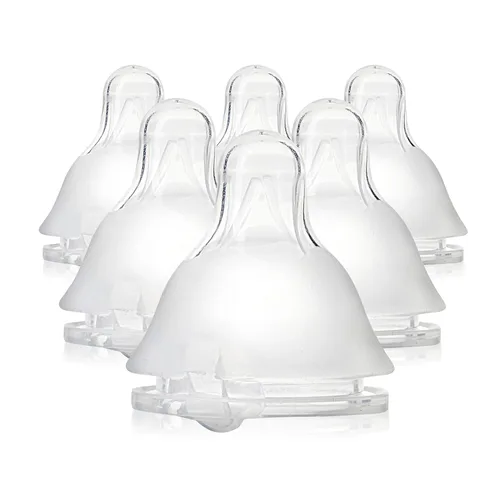 Evenflo Balance Plus - Tetinas de cuello estándar para usar con botellas de cuello estándar Evenflo Balance Plus, flujo medio para 3 meses en