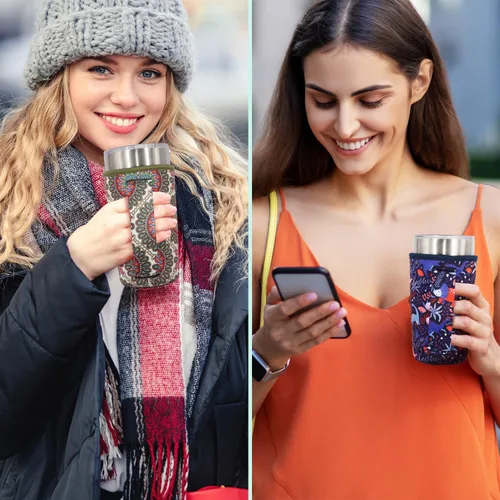 Vista 5 de Fundas Aislantes de Neopreno Portavasos con Asa para Vasos Tumbler de 20oz, Funda Reutilizable para Café Helado Para Tazas de Café de 30oz - 32oz