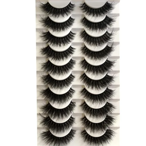 Vista 14 de Gmagictobo Pestañas postizas marrones, pestañas naturales, ojo de gato, pestañas de banda transparente, pestañas esponjosas, paquete de 8 pares