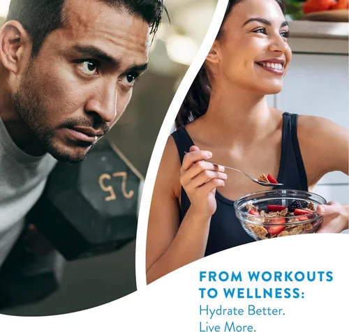 Vista 4 de HTWO Plus Agua de hidrógeno molecular con electrolitos, sabor a limonada de uva, paquetes de hidratación sin azúcar, paquete de 6 unidades de 16.9