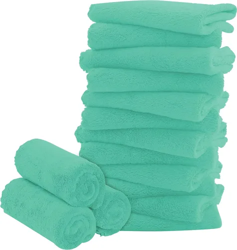 Paquete de 16 toallitas para bebé - 10x10 pulgadas, vellón de coral - Paños de lavado extra absorbentes y suaves para recién nacidos, bebés y niños