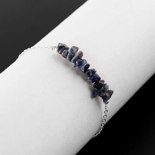 Vista 42 de TGH Pulsera de barra de chips naturales, cristal curativo, pulsera de cuentas crudas chapada en plata, cadena ajustable de 7 + 1 pulgada, regalo