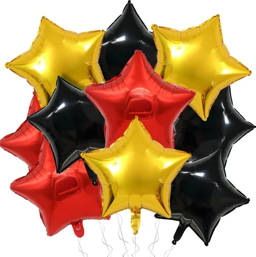 Vista 20 de Globos de papel de aluminio con forma de estrella de arena beige, marrón y blanco, 10 globos de Mylar en forma de estrellas de 18 pulgadas