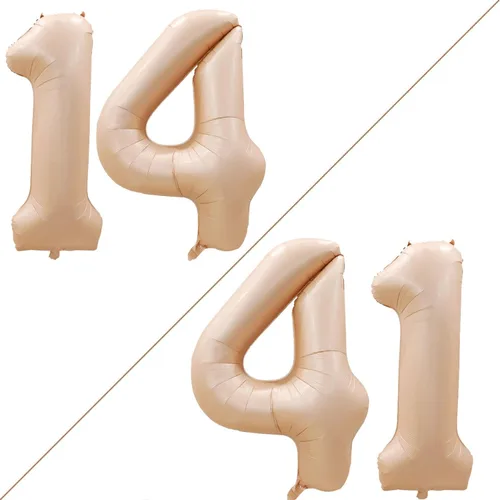 Vista 138 de GOER Globos con el número 80 para decoraciones de fiesta de cumpleaños número 80, globos de helio de aluminio jumbo de 42 pulgadas para 80 Oro rosa