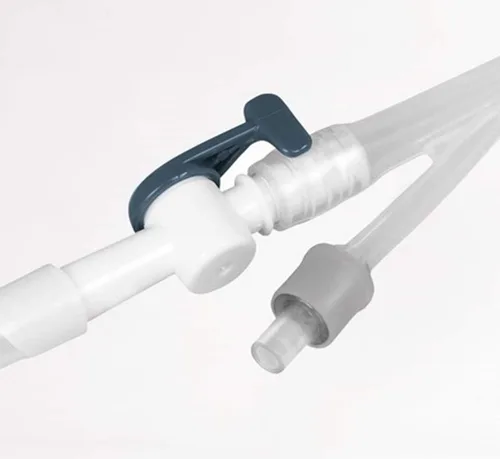 Vista 2 de Lifevv Innovadora válvula de catéter – Válvulas de catéter de drenaje de orina, cómodo grifo de palanca fácil de usar con bordes lisos y tubos