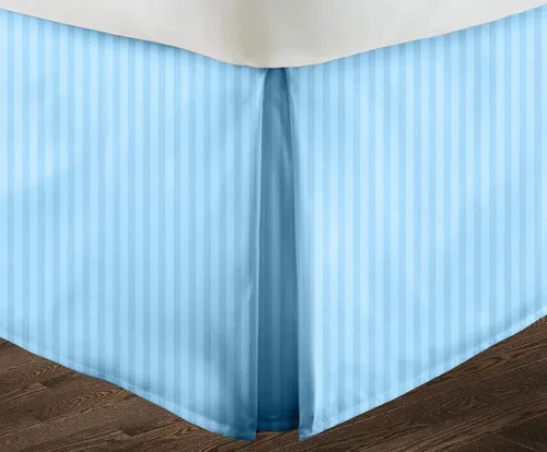 Vista 11 de Falda de cama – Falda de cama plisada 100% algodón egipcio de 800 hilos – Fácil ajuste con falda de cama a medida de 12 pulgadas – Tamaño individual