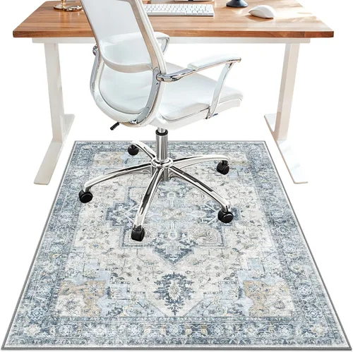 Vista 39 de Tapete para silla de oficina de 30 x 48 pulgadas para suelo de baldosas de madera dura, protector de alfombra debajo del escritorio para silla
