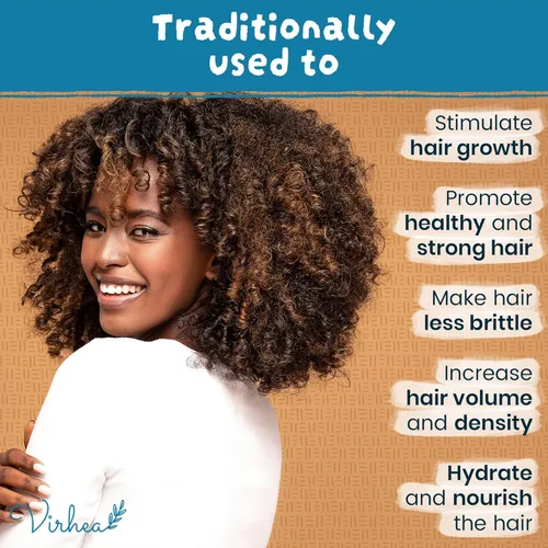 Vista 2 de Chebe Powder para cabello natural y 4C (3.5 oz / 100 g) - Auténtico tratamiento africano para el crecimiento del cabello de Chad - Mascarilla