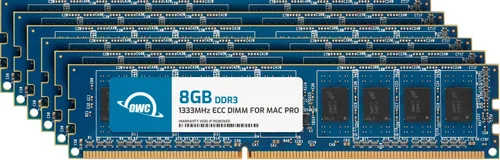 Vista 10 de OWC Módulo de actualización de memoria SDRAM DDR3 ECC PC3-10600 1333MHz CL9 SDRAM de 8 GB (2 x 4 GB) compatible con modelos Mac Pro Nehalem