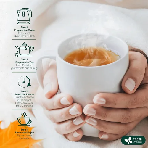 Vista 395 de FreshDrinkUS, 135 bolsas de té de jengibre y cúrcuma premium, ingredientes 100% naturales, mezcla hecha a mano de té de hierbas de cúrcuma