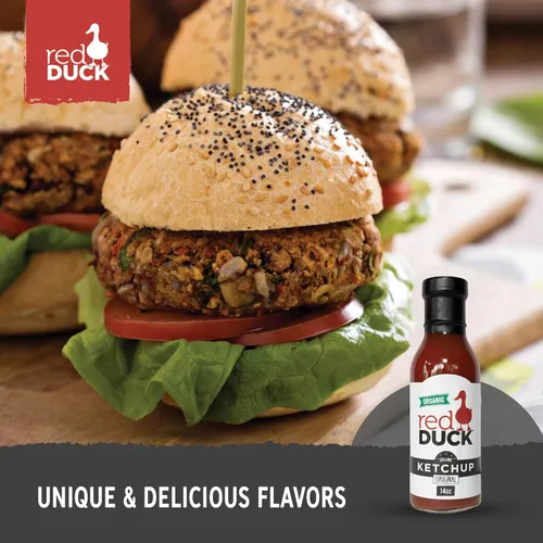 Vista 4 de Red Duck Ketchup orgánico original, sin gluten, totalmente natural, 14 onzas
