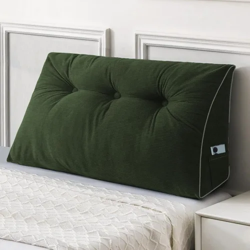 Vista 36 de Sasttie Almohada de cabecera tamaño Queen, almohada de cuña cabecera para sentarse en la cama, cojín triangular con soporte de respaldo para leer