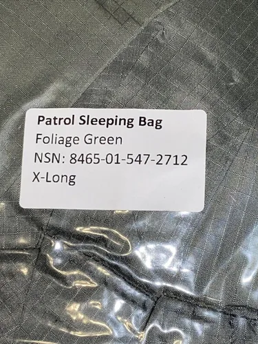 Vista 4 de US Military Extra Long Patrol Saco de dormir, Follaje Verde (Gris)