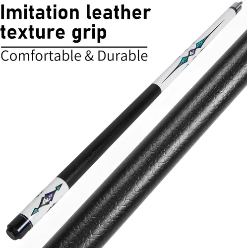 Vista 5 de lotmusic Pool Stick, Pool Cue Set,1/2 Detachable Billiard Cue Sticks, Weight 18-21 Oz,Hardwood Canada Maple Pool Cue Stick for Billards Fans