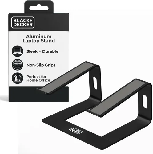 BLACK+DECKER Soporte ergonómico para laptop para escritorio, soporte ergonómico para computadora portátil, compatible con MacBook Notebook, soporte