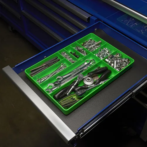 Vista 7 de OEMTOOLS 22213 Bandeja Organizadora de Caja de Herramientas – Organizador de Cajón de 10 Compartimentos para Piezas, Pernos y Herramientas Pequeñas