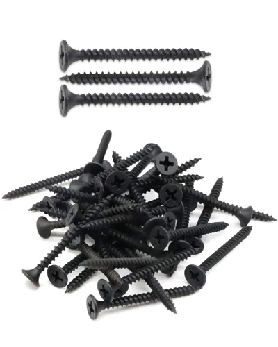 Vista 13 de IMScrews Tornillos Phillips de cabeza plana #6x2 para paneles de yeso, rosca fina, punta afilada, acero al carbono 1022A, fosfato negro
