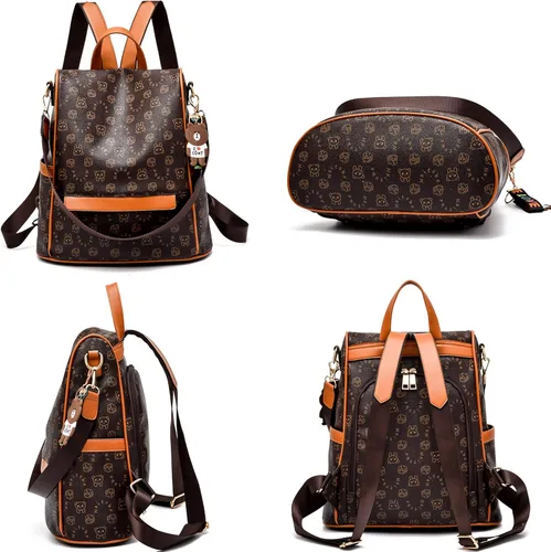 Vista 2 de NAITOKE Women Backpack Purse PU Leather Anti-theft Lightweight Ladies Travel Backpack