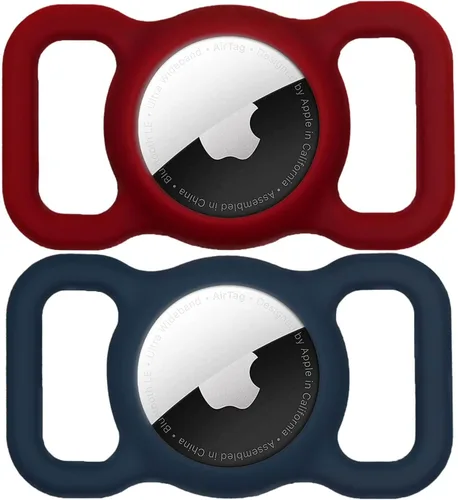 Vista 12 de SWINCHO Soporte para AirTag para collar de perro [2 unidades] Soporte impermeable de silicona elástica de alta resistencia para perros y gatos
